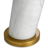 White marble | antique brass finish