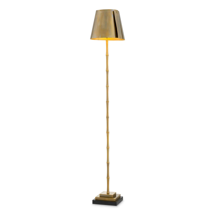 Vintage brass finish | black granite base