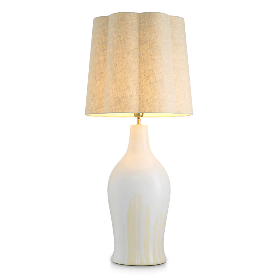 White drip-effect | vintage brass finish