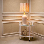 White drip-effect | vintage brass finish