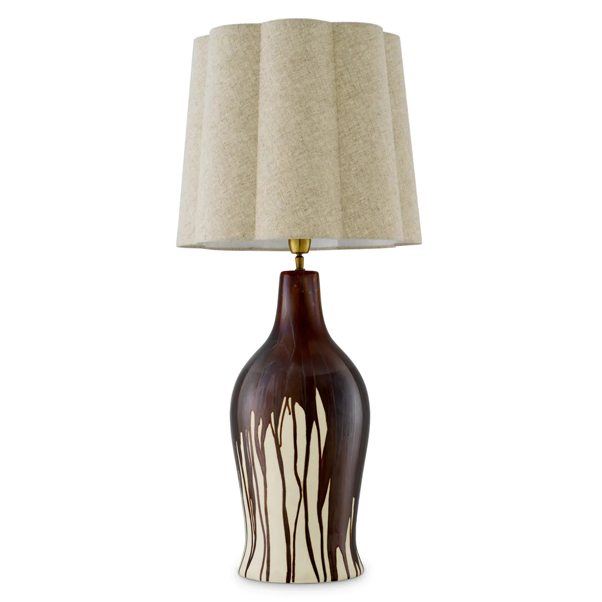 Brown drip-effect | vintage brass finish