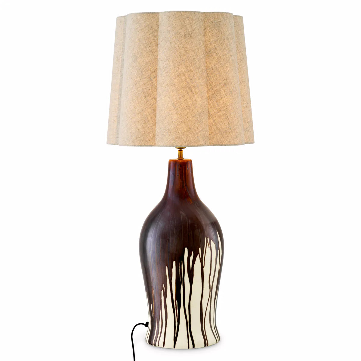 Brown drip-effect | vintage brass finish