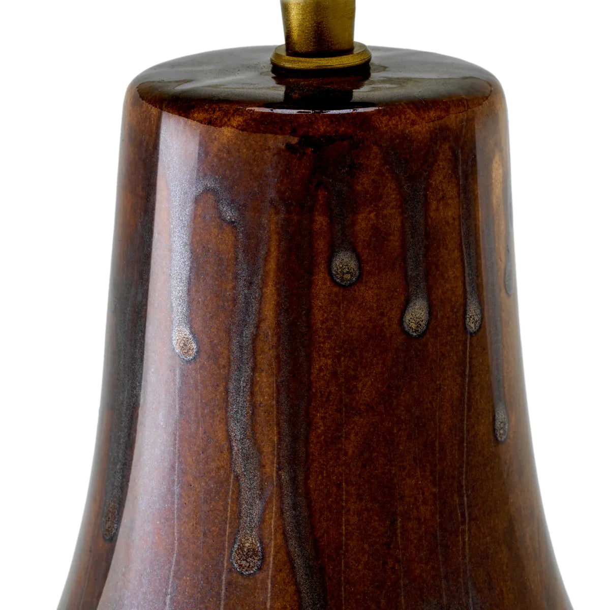 Brown drip-effect | vintage brass finish