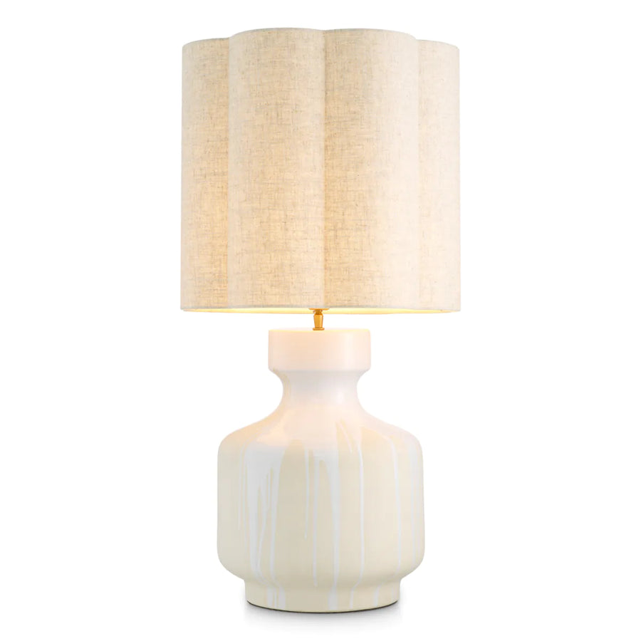 White drip-effect | vintage brass finish