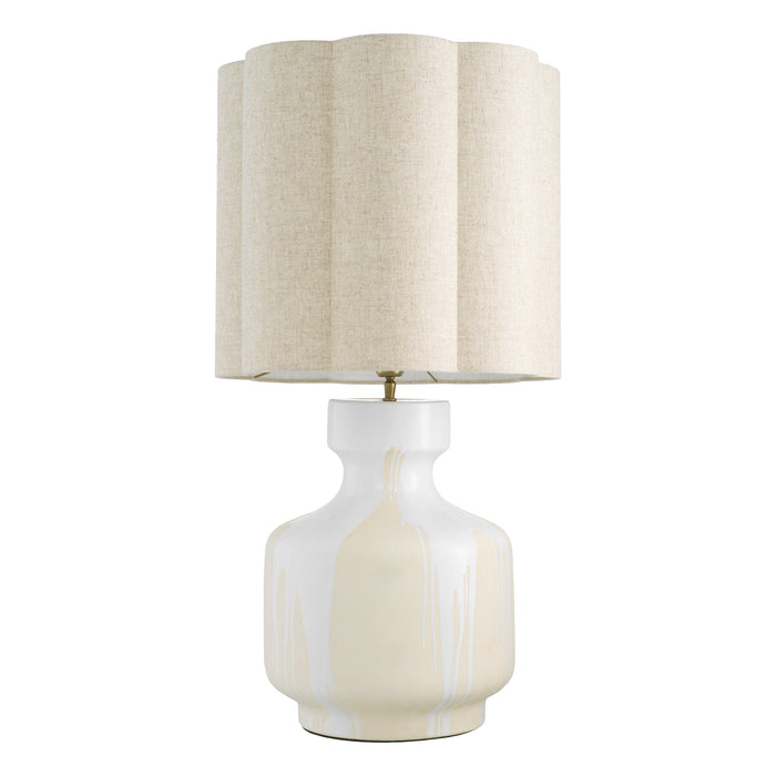 White drip-effect | vintage brass finish