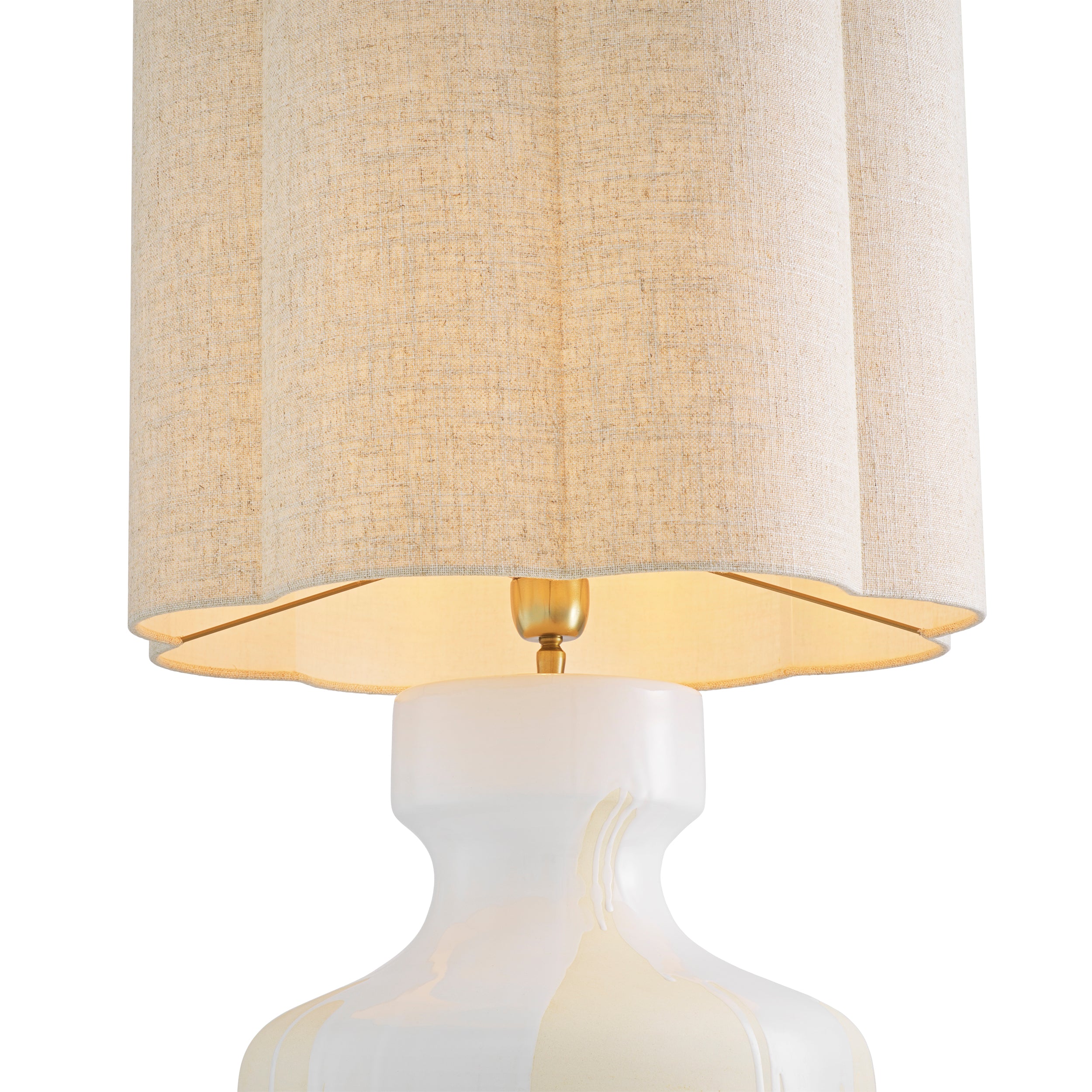 White drip-effect | vintage brass finish