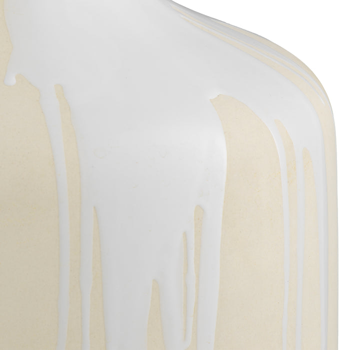 White drip-effect | vintage brass finish