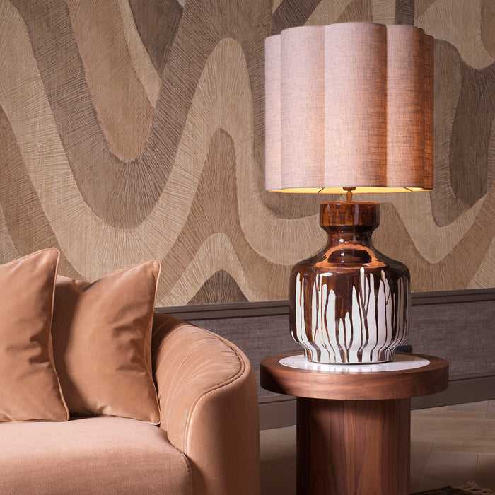 Brown drip-effect | vintage brass finish