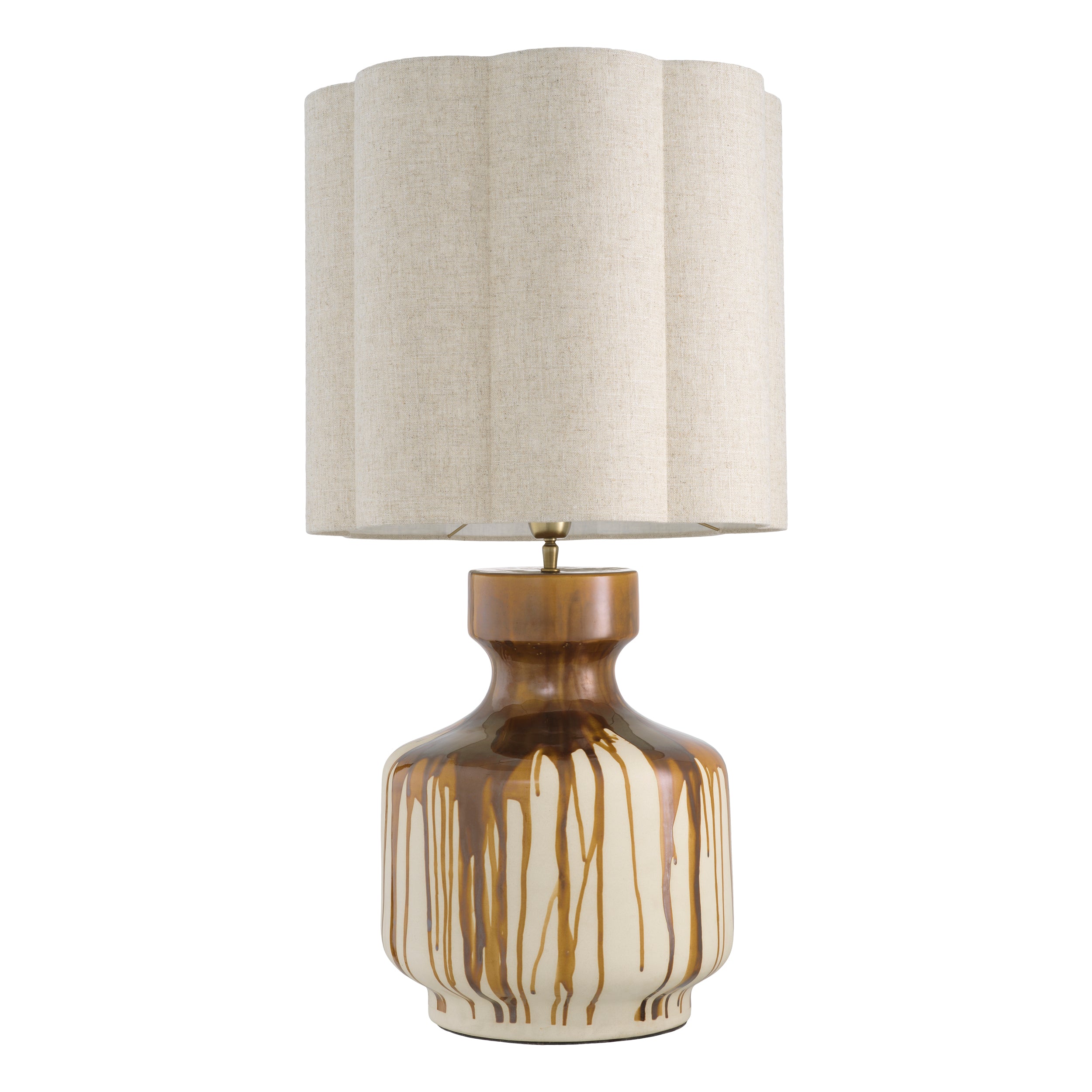 Brown drip-effect | vintage brass finish