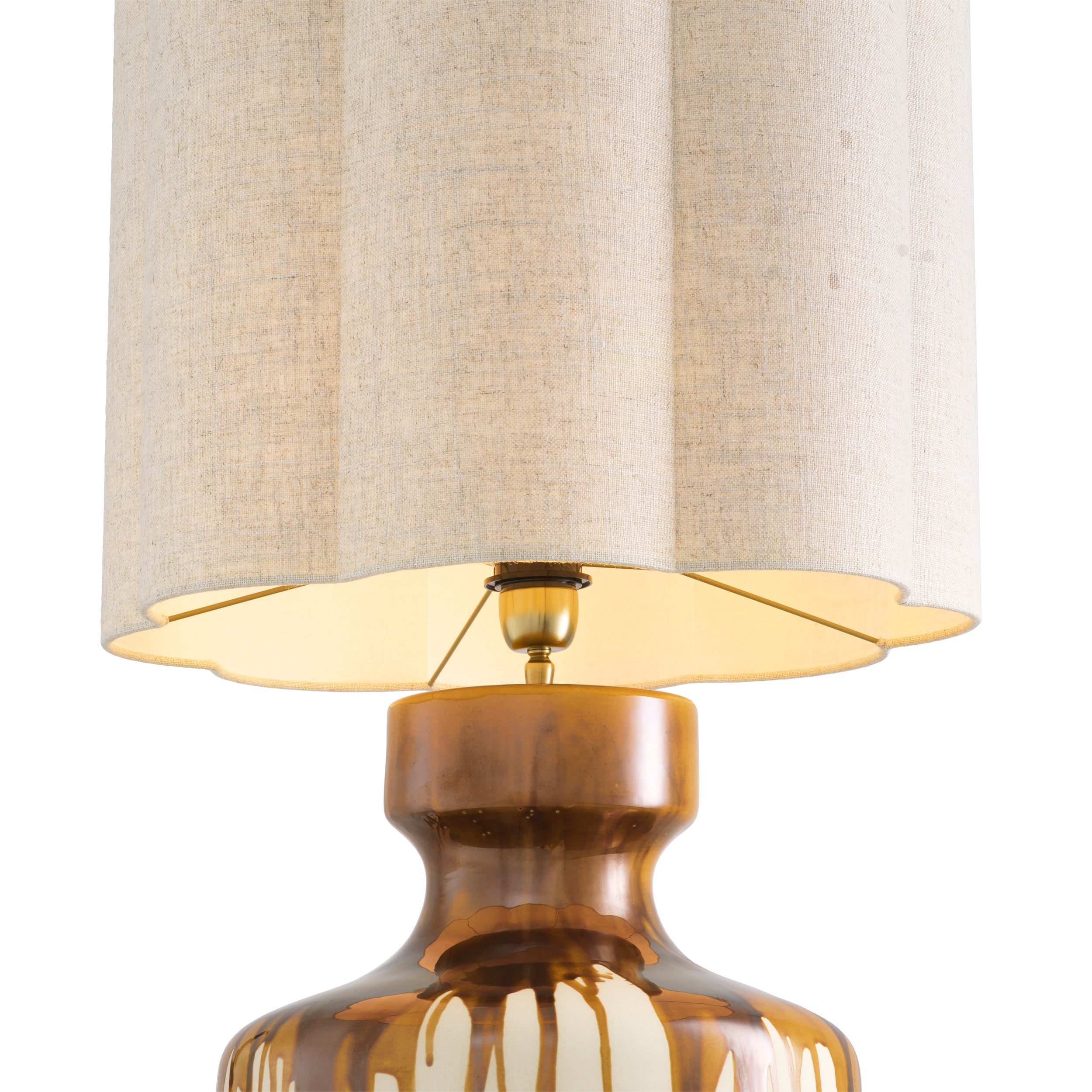 Brown drip-effect | vintage brass finish