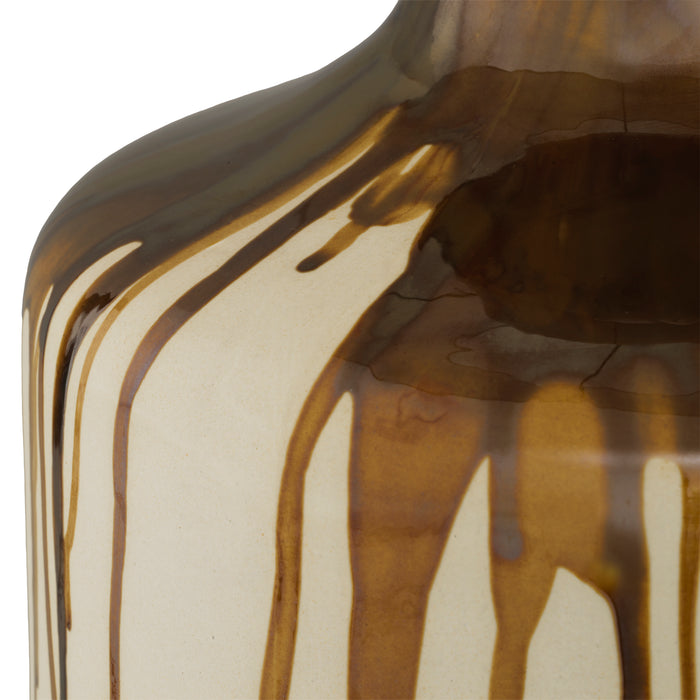 Brown drip-effect | vintage brass finish