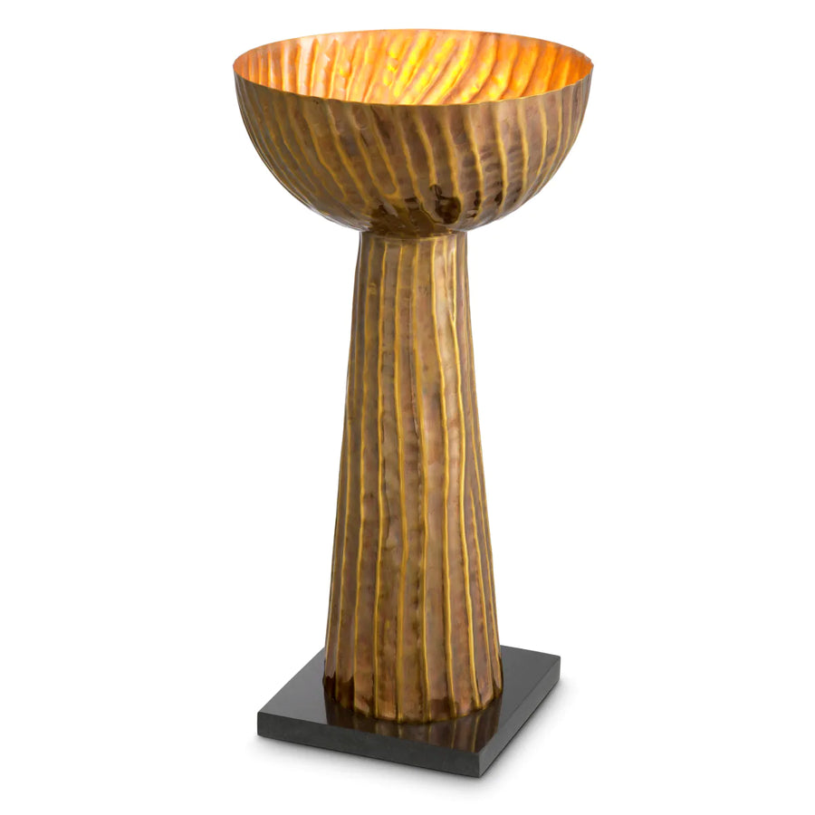 Vintage brass finish | black granite base