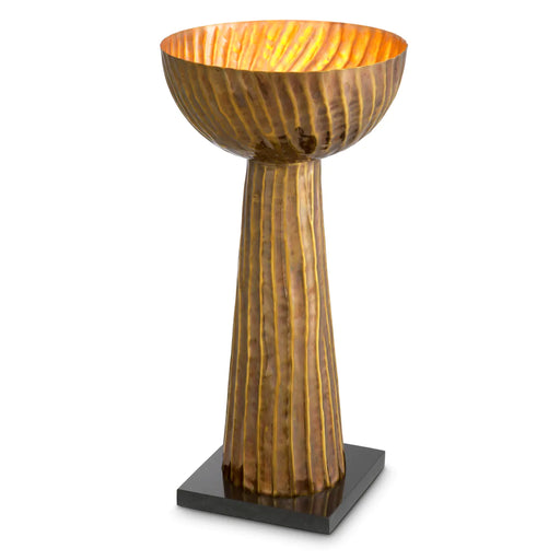 Vintage brass finish | black granite base