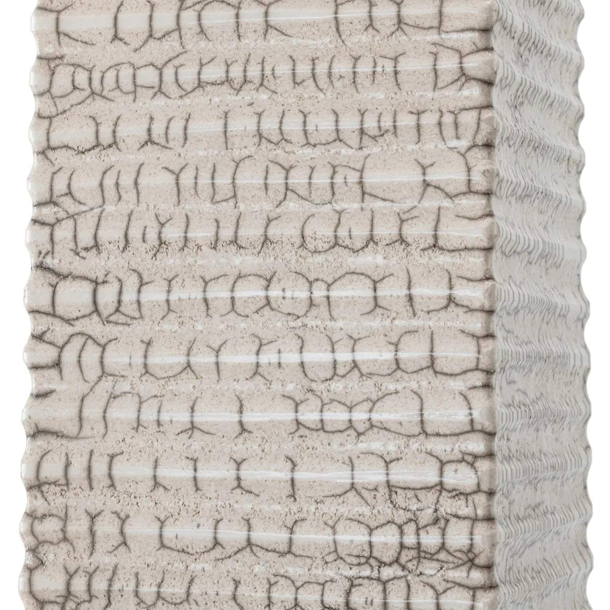 Raku ceramic | crackled white