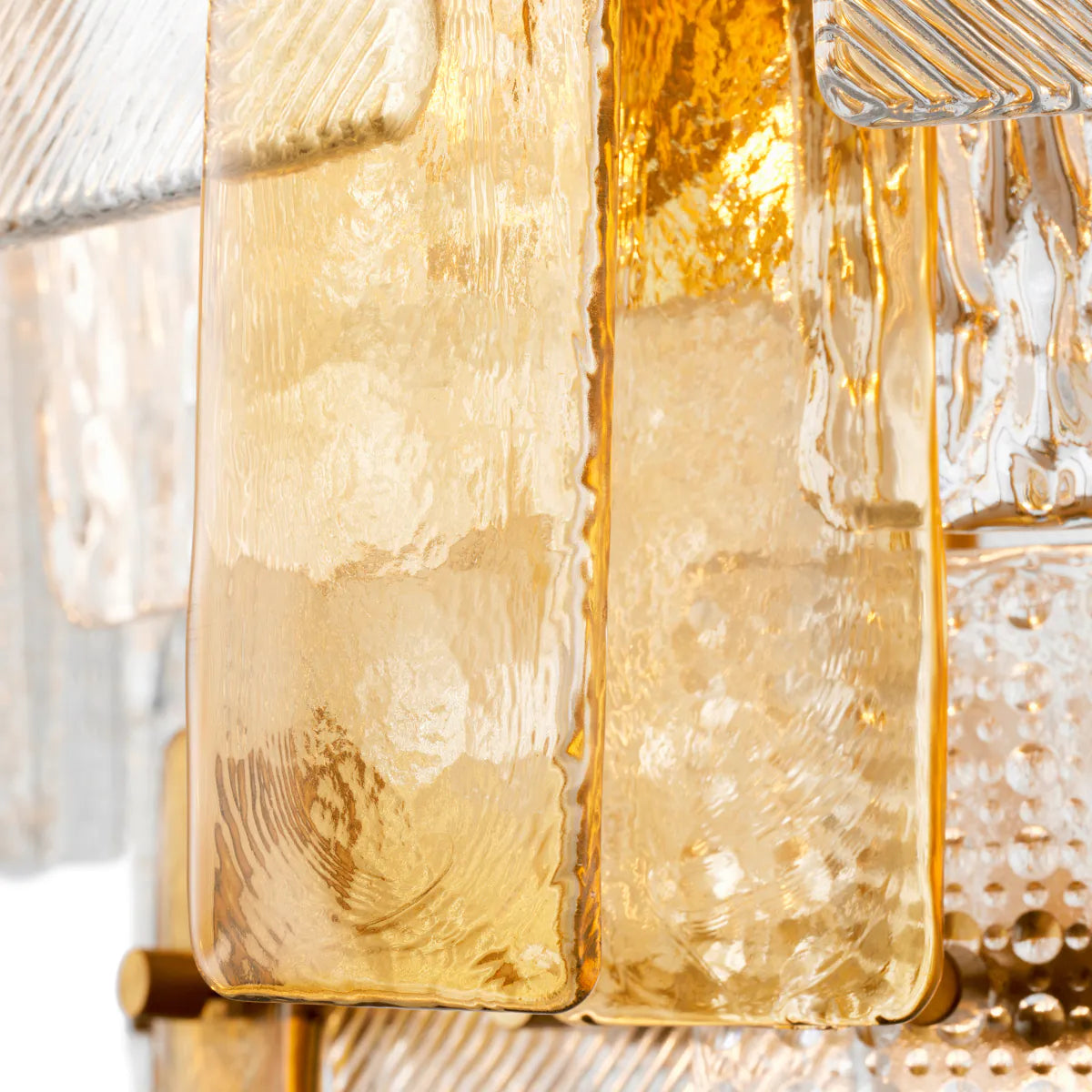 Textured glass | antique brass finish 