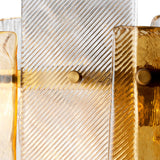 Textured glass | antique brass finish 