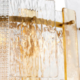 Textured glass | antique brass finish 