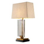 Vintage brass finish | handblown glass | black granite base
