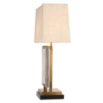 Vintage brass finish | handblown glass | black granite base