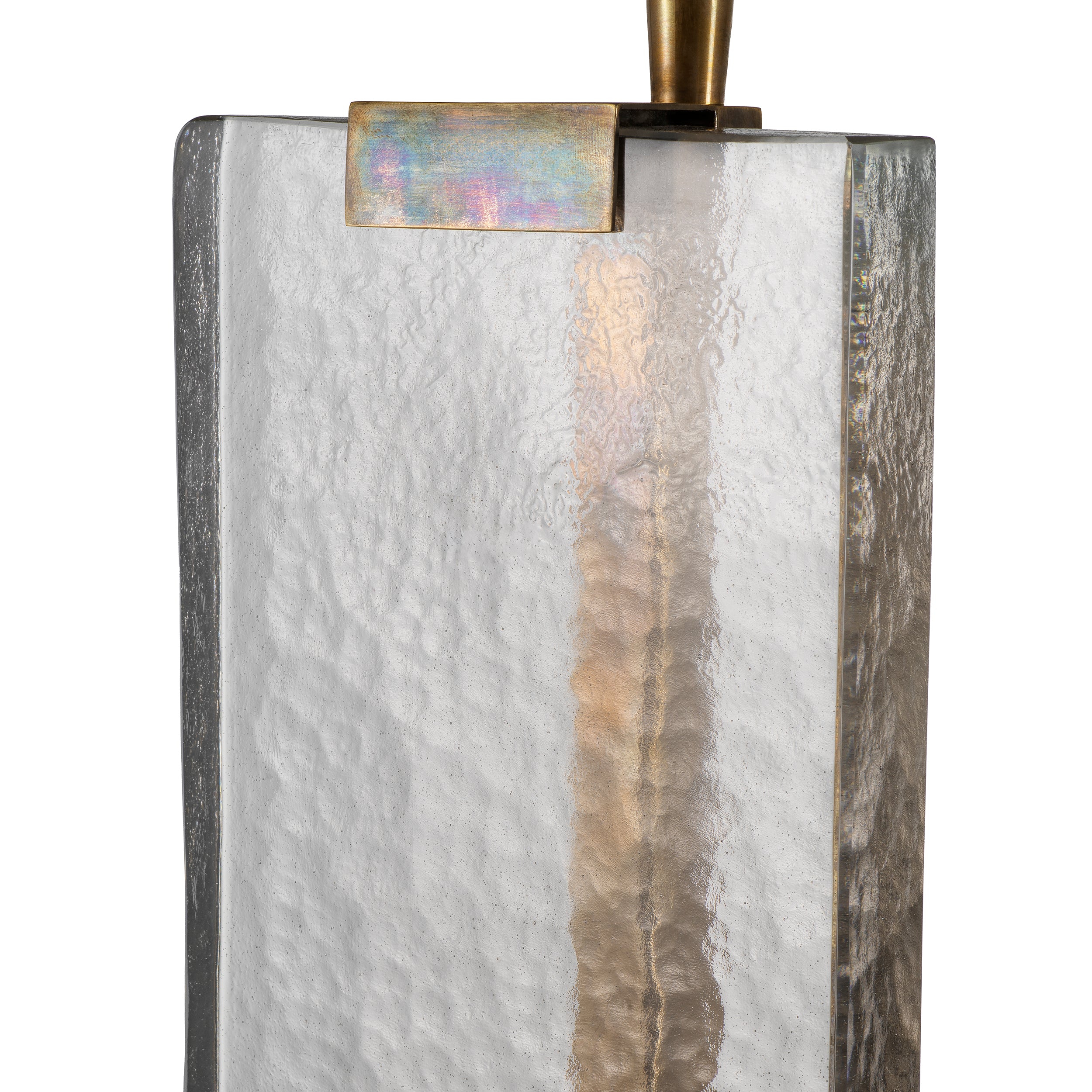 Vintage brass finish | handblown glass | black granite base