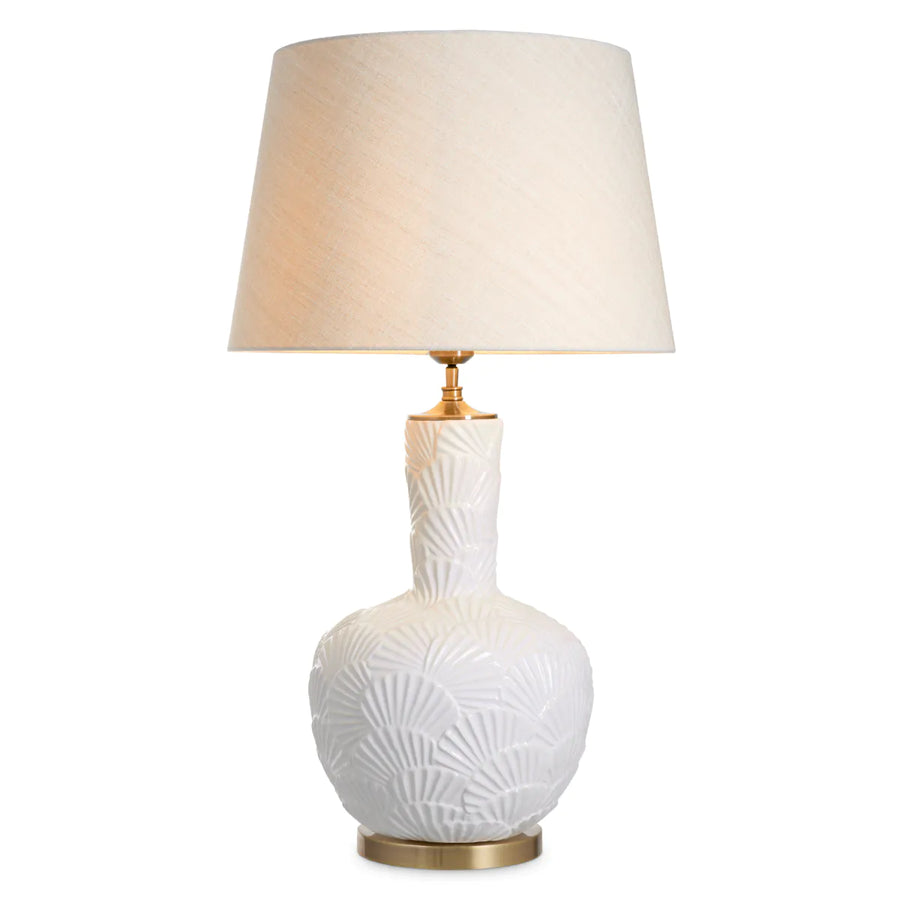 Off-white ceramic | antique brass finish