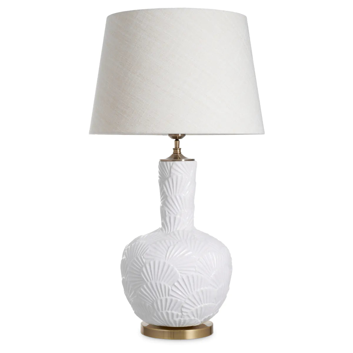 Off-white ceramic | antique brass finish