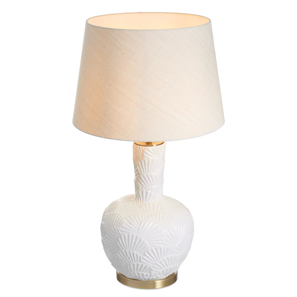 Off-white ceramic | antique brass finish