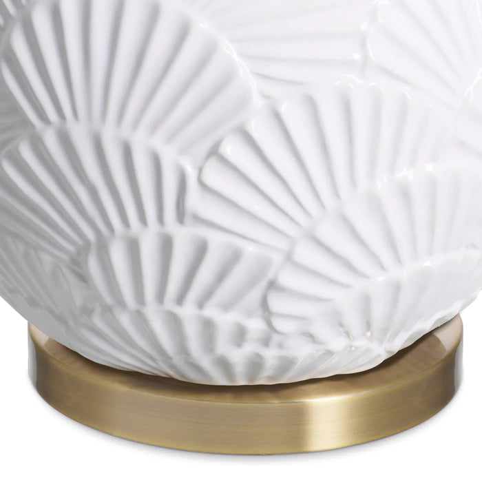 Off-white ceramic | antique brass finish