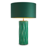 Crackled green ceramic | antique brass finish