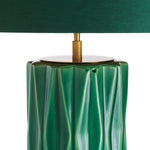 Crackled green ceramic | antique brass finish