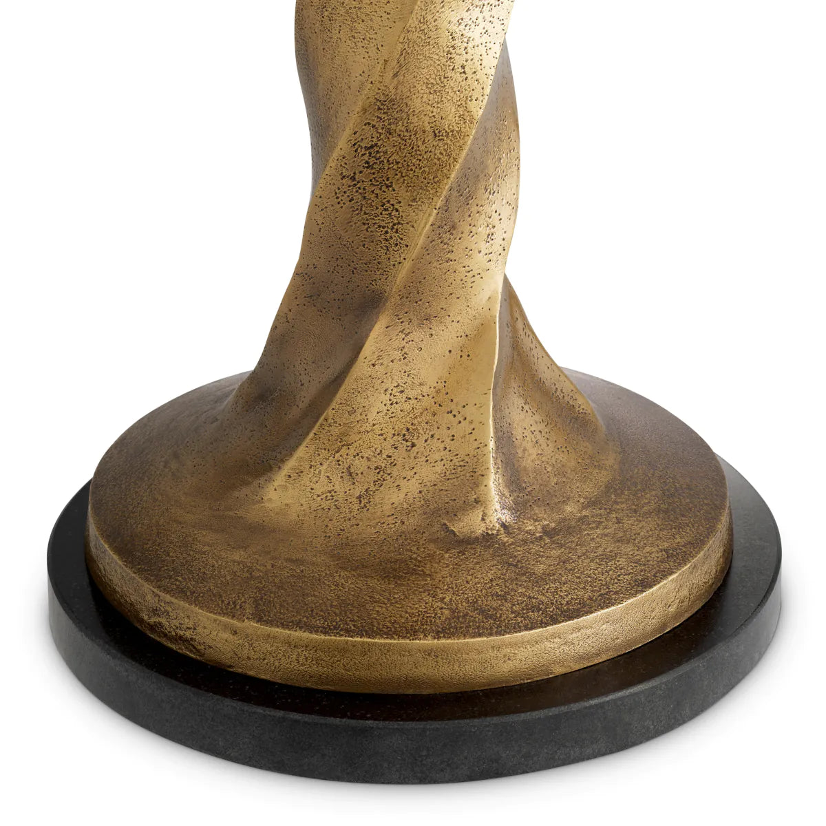 Vintage brass finish | black granite base