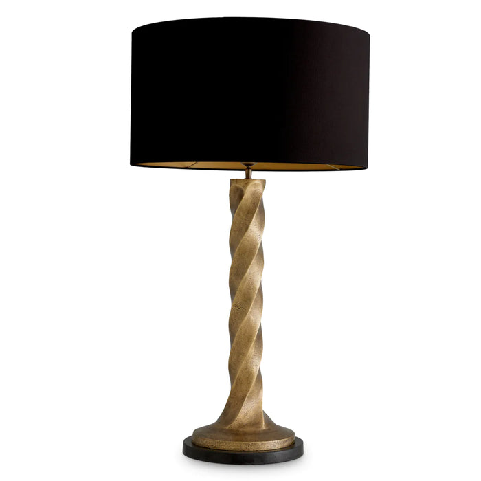 Vintage brass finish | black granite base