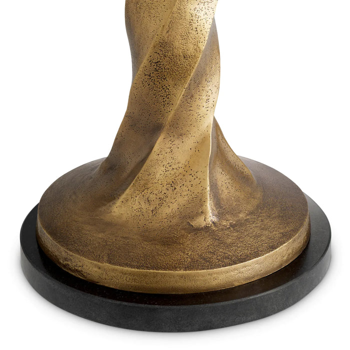 Vintage brass finish | black granite base