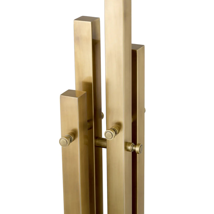 Vintage brass finish | travertine base