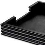 Zestaw biurkowy Elvane | Black Leather | Zestaw 3 szt.