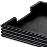 Zestaw biurkowy Elvane | Black Leather | Zestaw 3 szt.