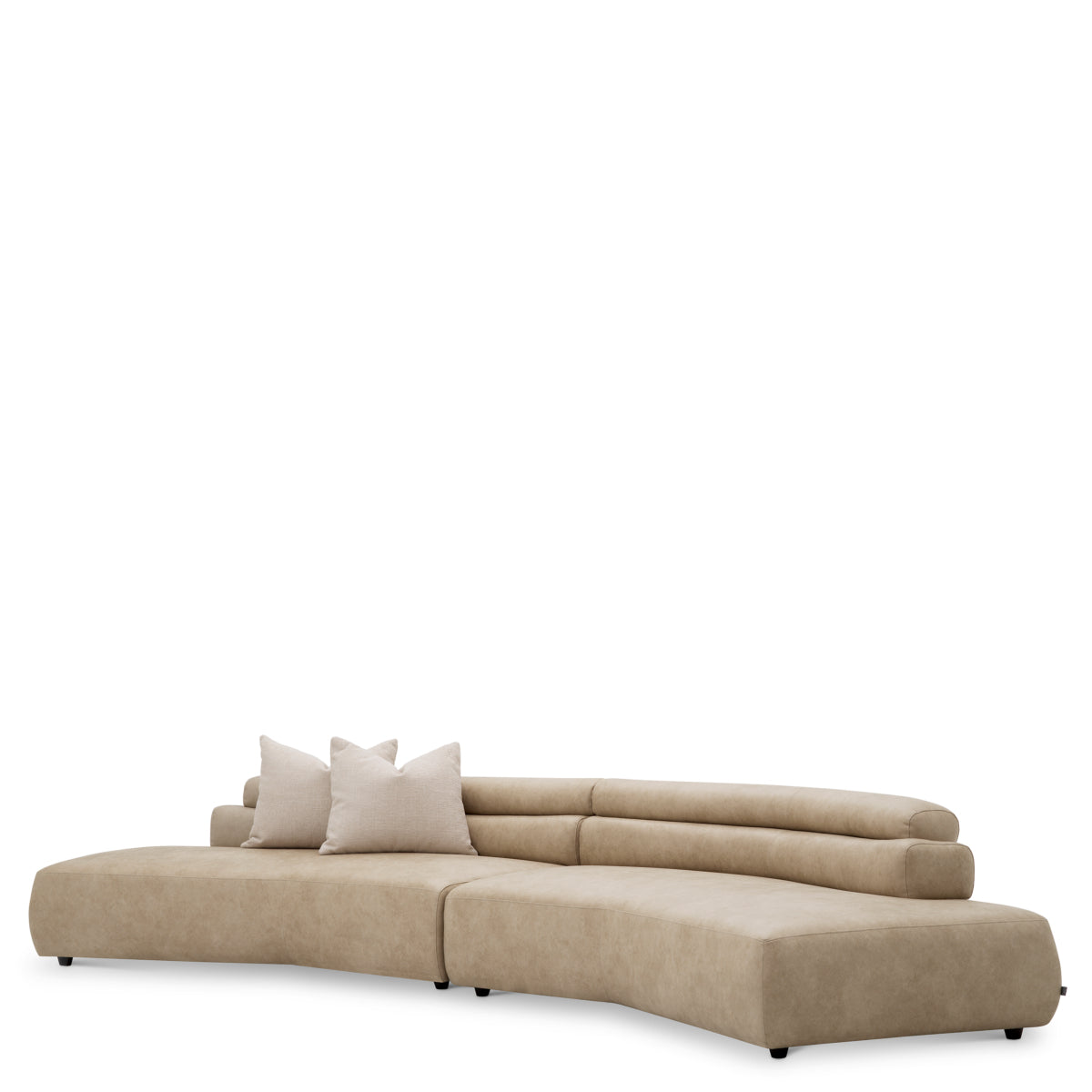 Sofa Marvella, ekoskóra Valente beżowa, tkanina Renato ecru
