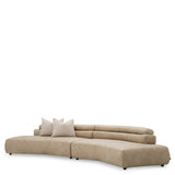 Sofa Marvella, ekoskóra Valente beżowa, tkanina Renato ecru