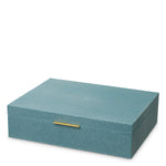 Pudełko dekoracyjne Menton L, faux blue shagreen