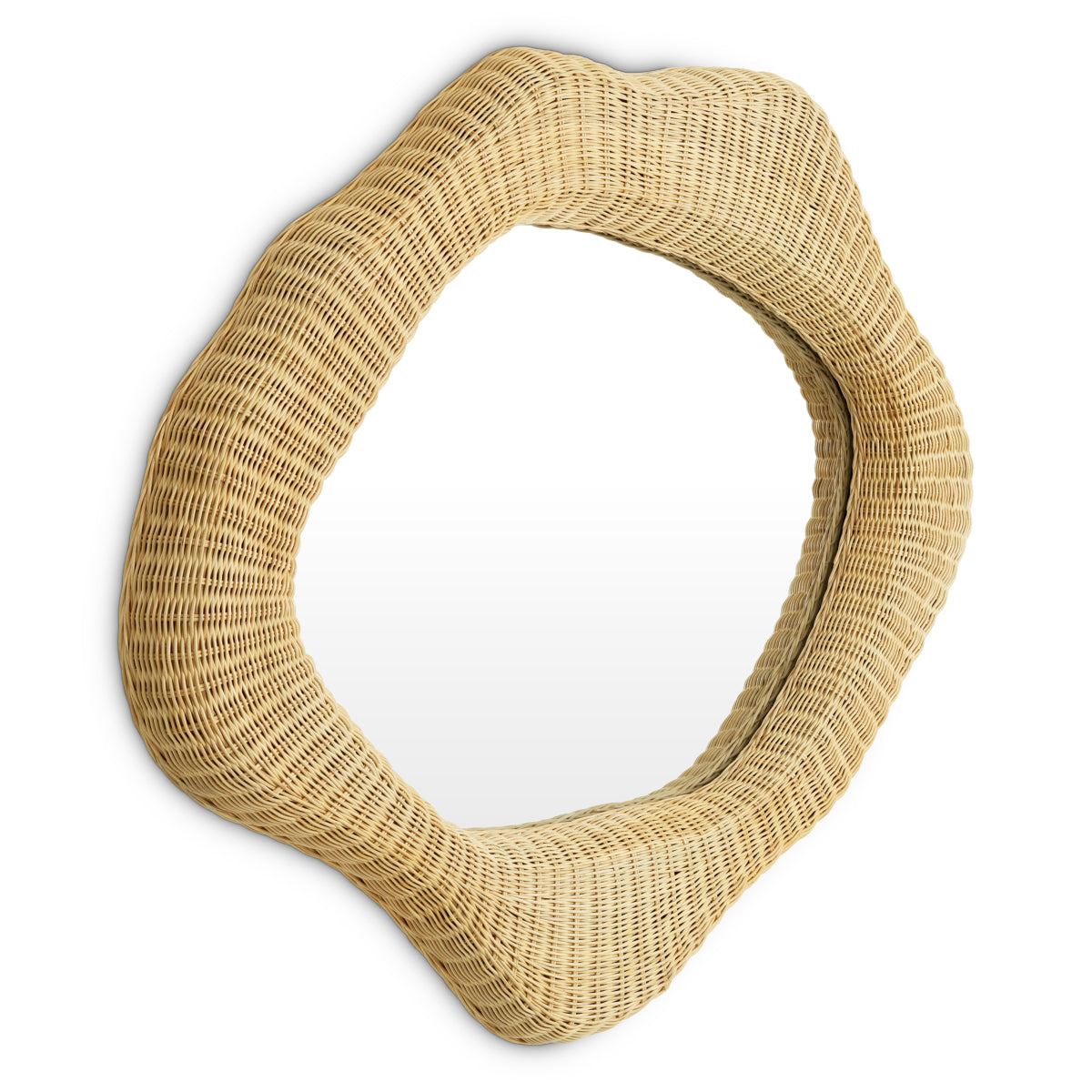 Lustro Bilbao, naturalny rattan