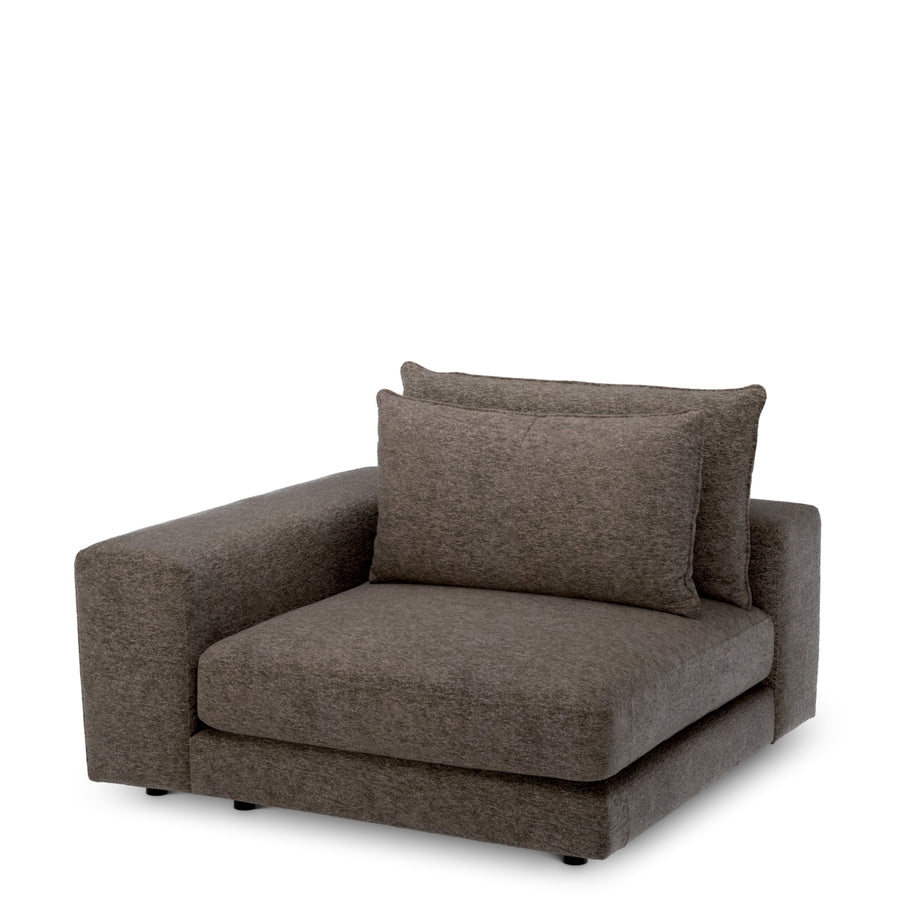 Narożnik S lewy sofy modułowej Lounge Club, Montier Dark Grey