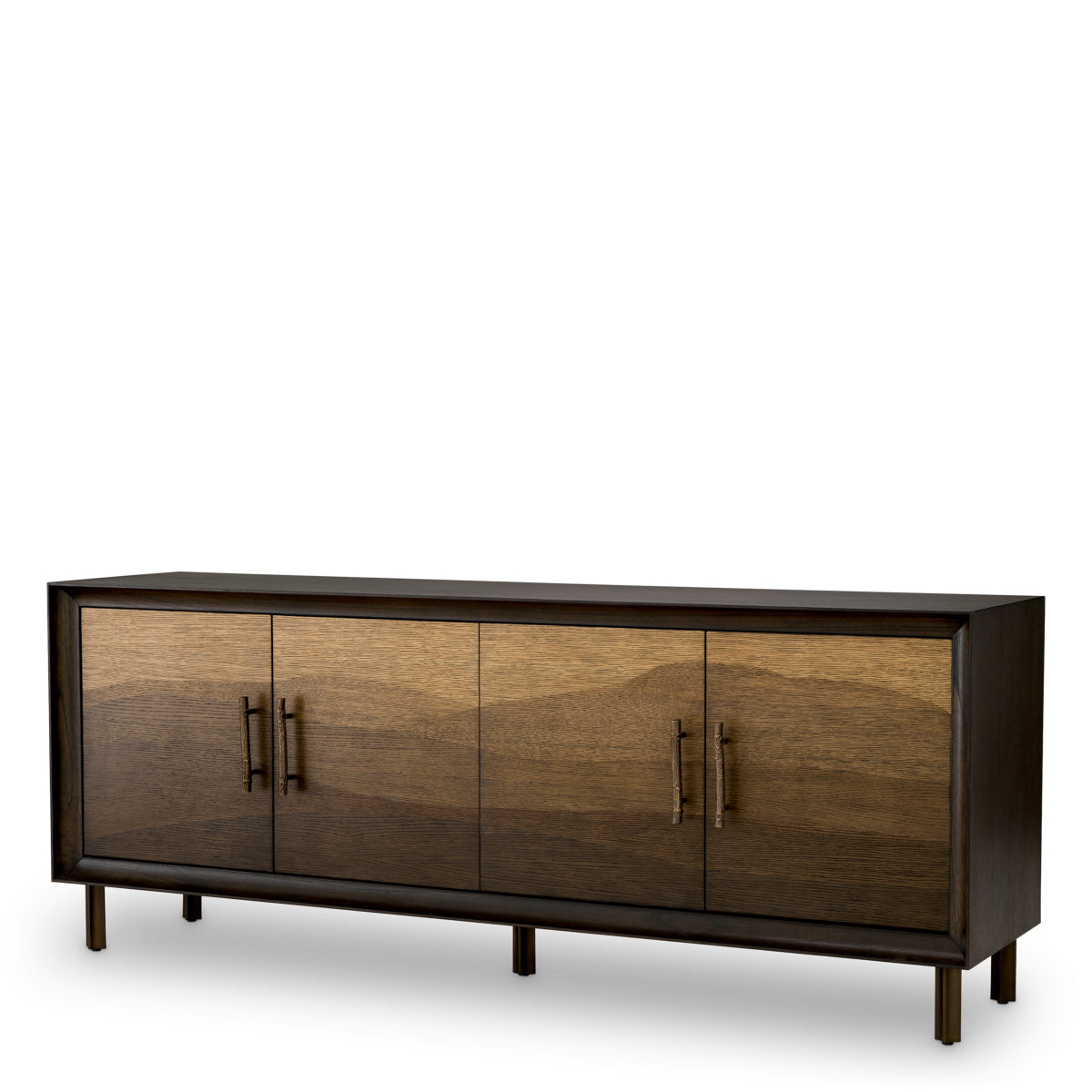 Komoda Chinnery charcoal brown oak veneer