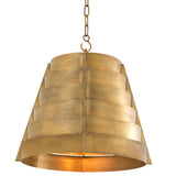 Lampa wisząca Fitzroy, wykończenie w stylu vintage mosiądzu