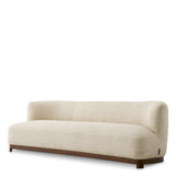 Sofa Stelvio, wykończenie orzechowe, tkanina szenilowa Winslow, beż