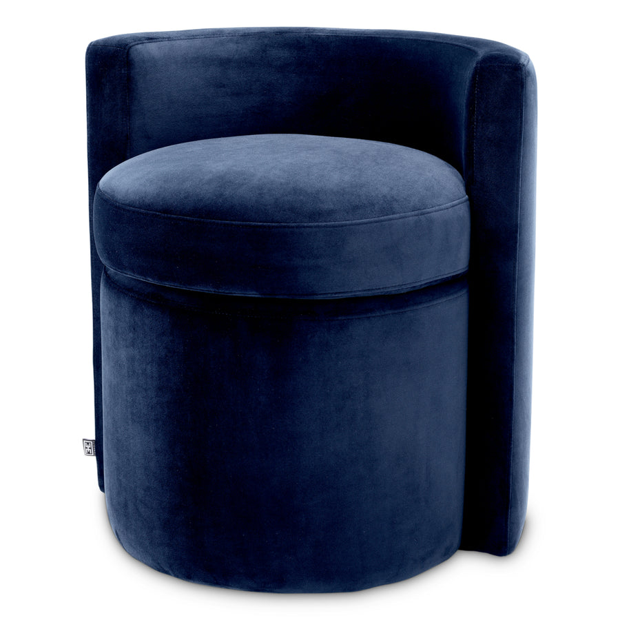 Stołek Arcadia, tkanina Savona, granatowy (midnight blue)