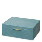 Pudełko dekoracyjne Menton S, faux blue shagreen