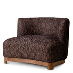 Fotel Stelvio, wykończenie walnut, norman bouclé black