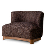 Fotel Stelvio, wykończenie walnut, norman bouclé black
