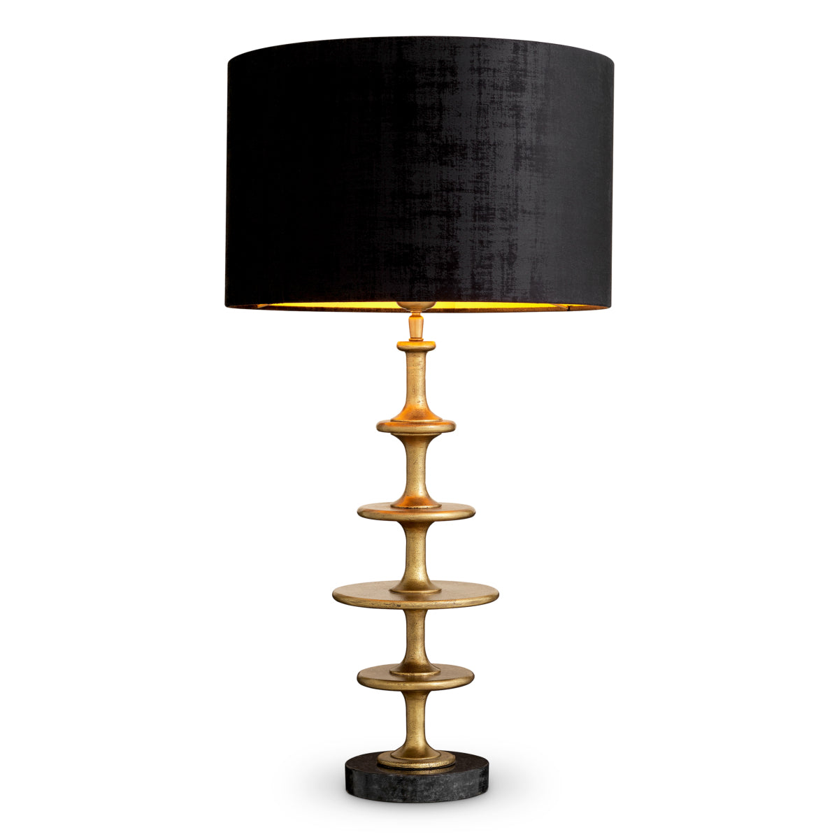 Lampa stołowa Rosetti, wykończenie w mosiądzu vintage, klosz w zestawie