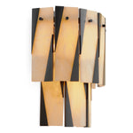 Lampa ścienna Rivington, wykończenie bronze highlight, alabaster